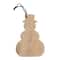 10&#x22; Snowman Shaped Mango Wood Cheese Cutting Board with Leather Tie